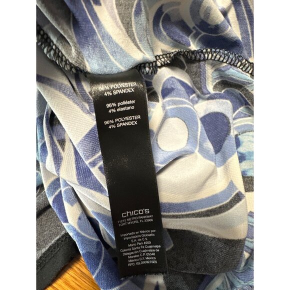 Travelers by Chico's 3/4 Sleeve Striped Asymmetrical Hem Tunic Size XL - Picture 8 of 10